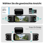 4 Kanal Dashcam G980H 3K vorne und 1080P hinten 560° 5,8GHz WLAN GPS 24h Parkmodus Nachtsicht 128GB SD-Karte Hardwire-Kit