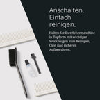 Kabellose Haarschneider und Konturenschneider Combo mit Titan-Klingen und 100 Min Laufzeit