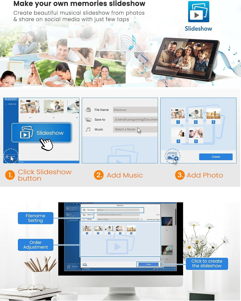 Foto-Scanner ePhoto Z300 Dokument Foto und Visitenkarten Scanner 300–600 dpi USB kompatibel mit Mac und PC