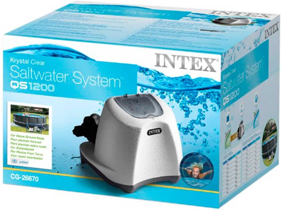 Salzwassersystem Pool Chlor Generator Krystal Clear 26670 kompatibel mit Filterpumpe 2650–12112 L/h für Pools bis 56800 L