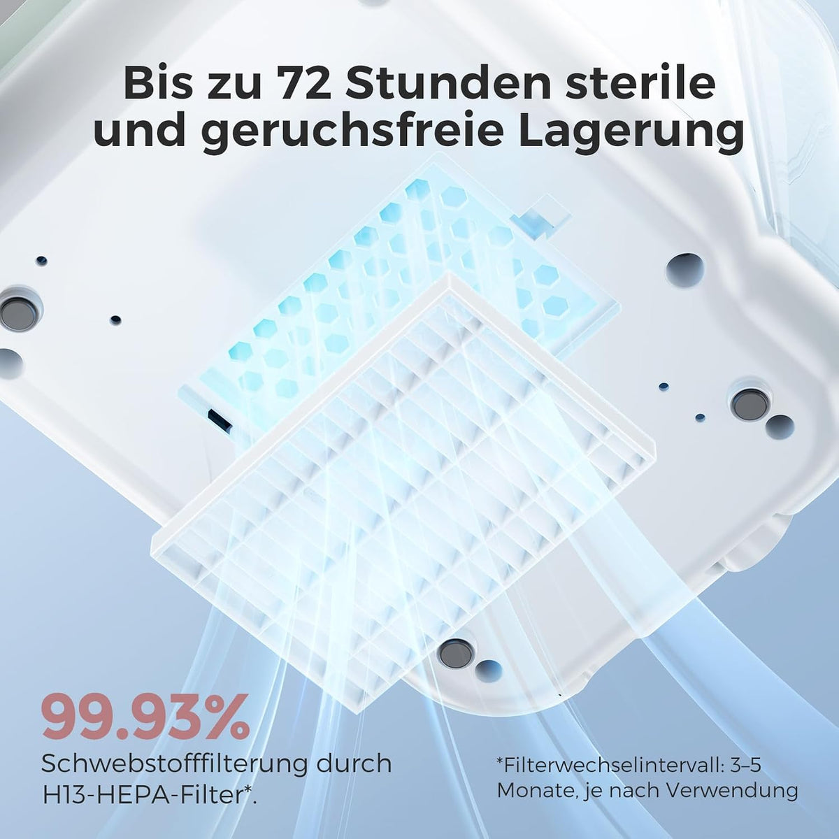 Flaschenreiniger Sterilisator und Trockner BS03 KleanPal Pro für Babyflaschen Pumpsets 9 Modi inkl 60 Reinigungstabletten