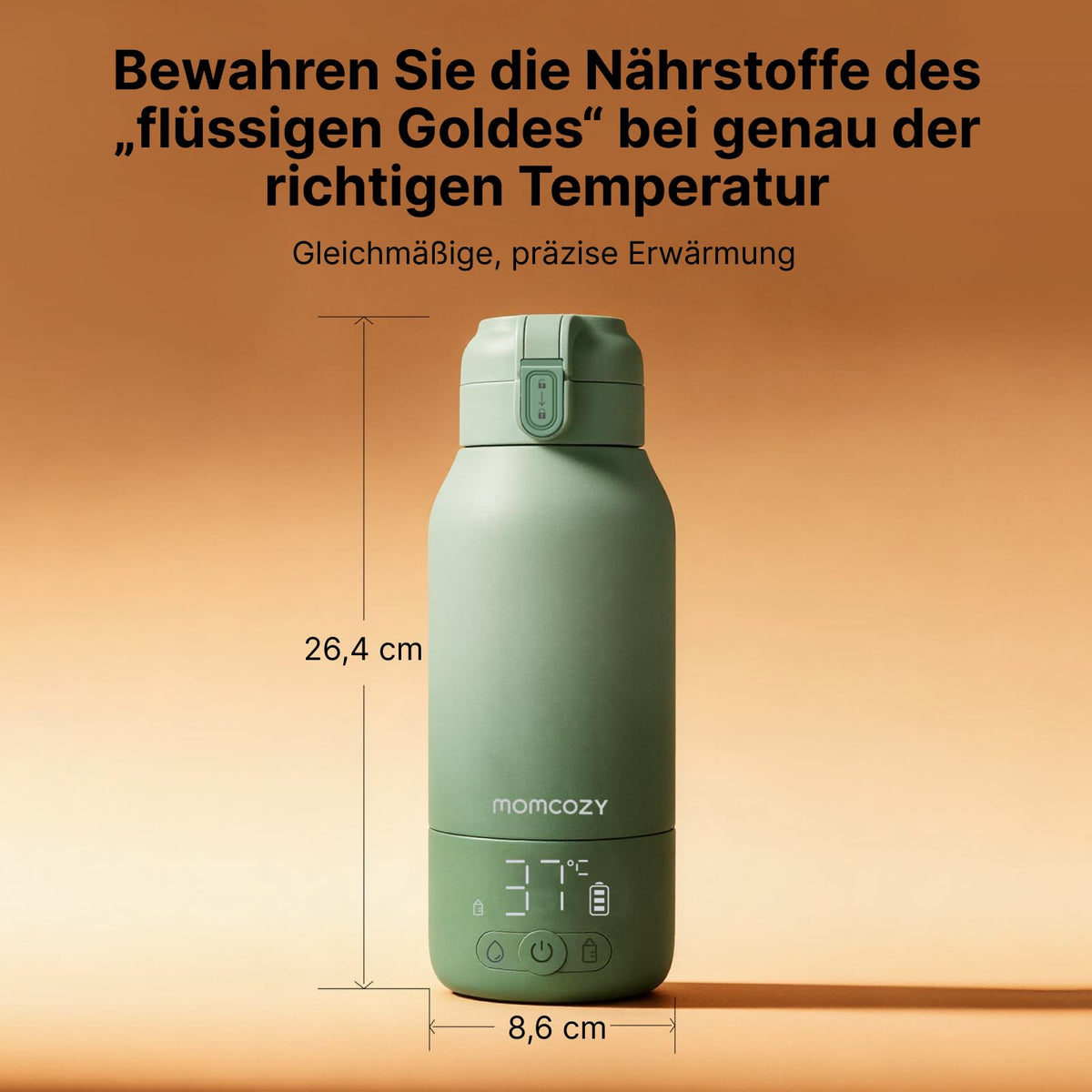 Baby Flaschenwärmer und Muttermilchkühler Set MW05 CM01 500 ml 628 ml 24H Kühlung USB-C für unterwegs