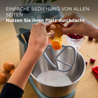 Küchenmaschine KZM35.000GY 800 W 4 L Edelstahlschüssel mit K-Haken Schneebesen und Knethaken