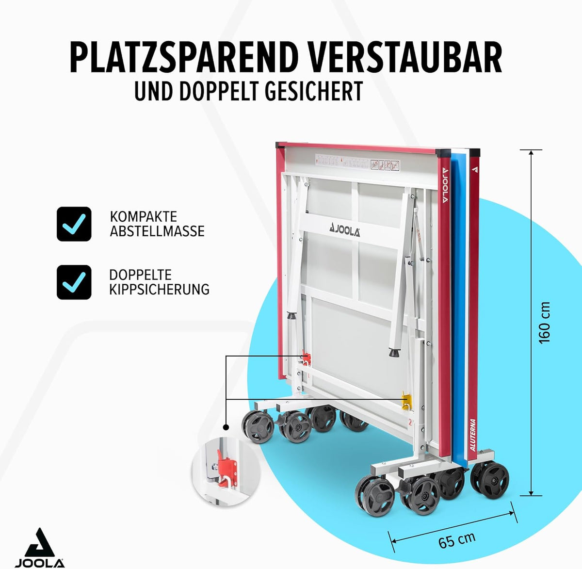 Tischtennisplatte Outdoor 11650 6mm Aluminium Verbundplatte klappbar Untergestell inkl Netz wetterfest