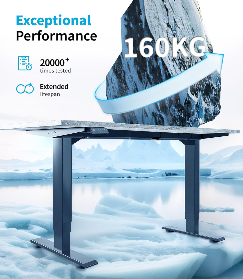 Elektrisches höhenverstellbares Tischgestell T2 Pro Plus Dualmotor 3-stufig 62-125cm 160kg Schwarz Stahl USB