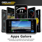 OBD2 Bluetooth Diagnosescanner MX+ für iOS Android und Windows mit Fahrzeugdiagnose und Live-Daten