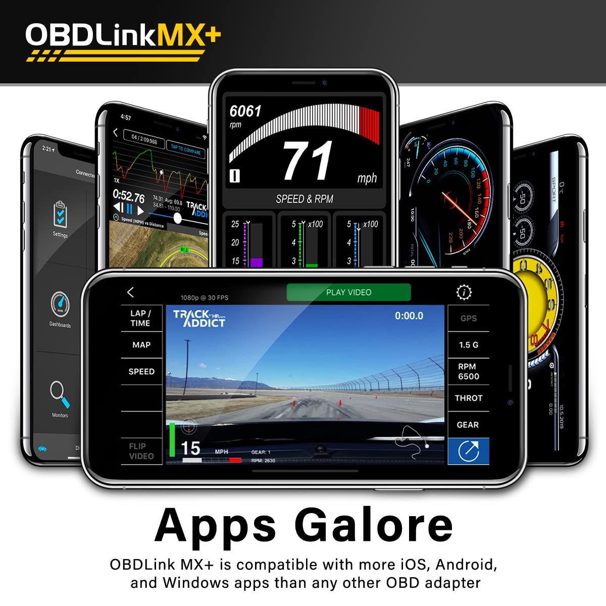 OBD2 Bluetooth Diagnosescanner MX+ für iOS Android und Windows mit Fahrzeugdiagnose und Live-Daten
