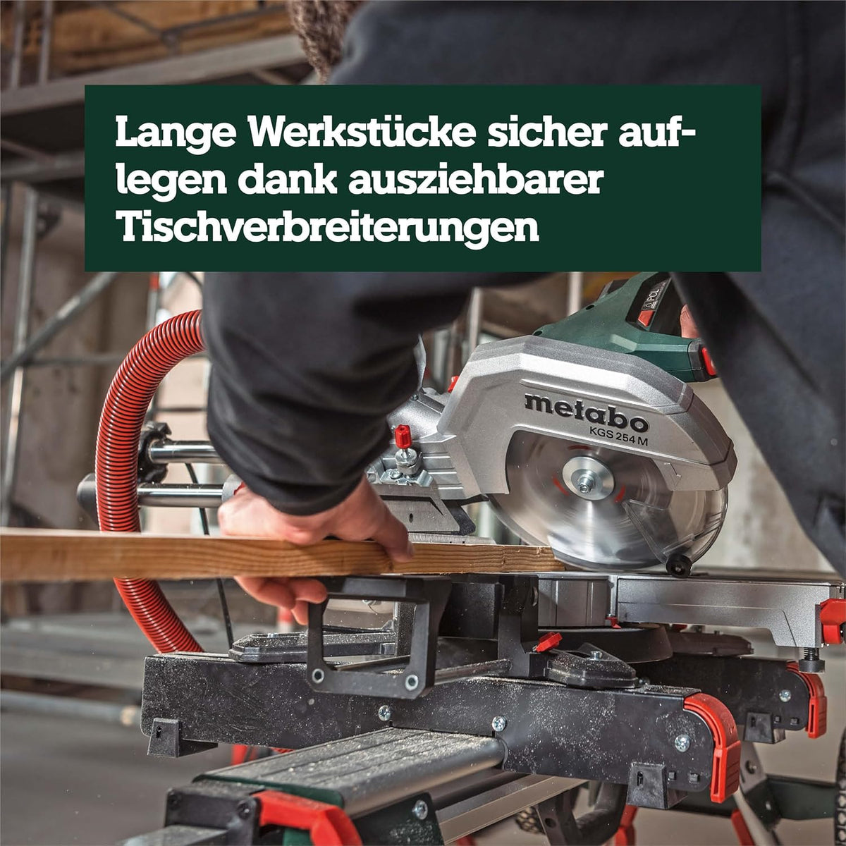 Kapp- und Gehrungssäge KGS 254 M 613254000 254mm Sägeblatt Zugfunktion 1450W Precision Cut Line Holz