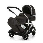 Geschwisterwagen Duett 2 Tandem Kinderwagen mit Babywanne und Sportsitz 2 Sitze bis 15 kg höhenverstellbar inkl Regenschutz