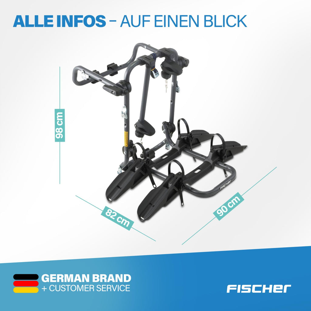 Heck Fahrradträger für 2 Fahrräder Modell 10444 45 kg Traglast 12 bis 29 Zoll faltbar