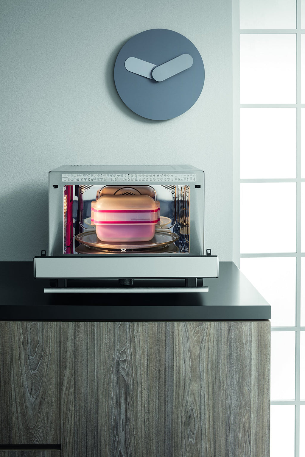 Multifunktionsmikrowelle MW 3391 SX 33 L 1000 W mit Heißluft Grill CrispFry Dampfgaren und Dampfgarbehälter