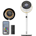 Standventilator mit Oszillation und App-Steuerung DR-HPF008S 120°+120° 9 Stufen 20 dB 89 cm Höhe Timer LED Licht Weiß