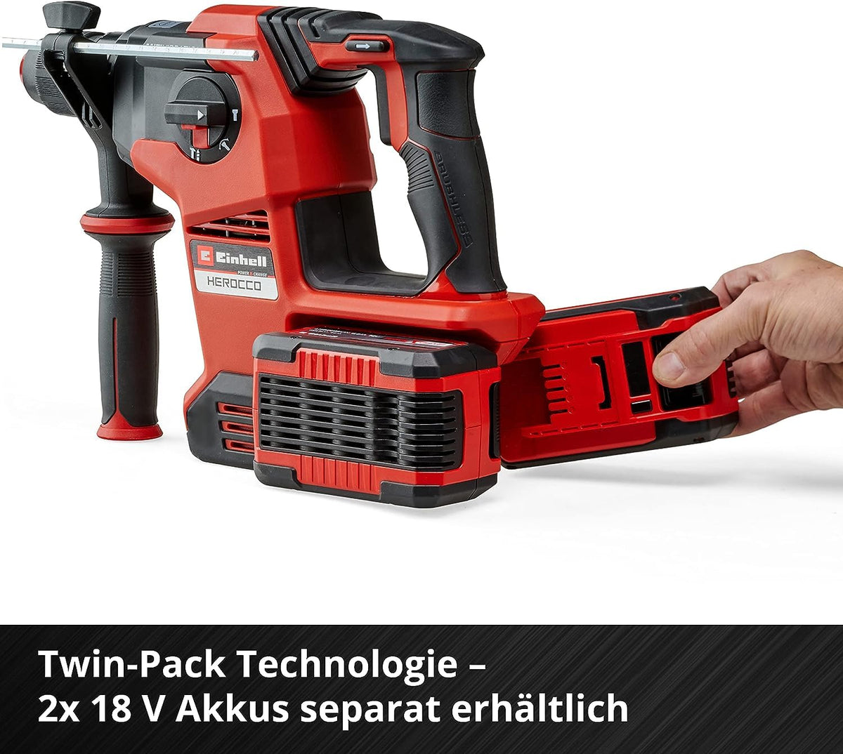Akku-Bohrhammer HEROCCO 36/28 3,2 J 1100 U/min SDS-plus bürstenlos Twin-Pack mit E-Box ohne Akku und Ladegerät