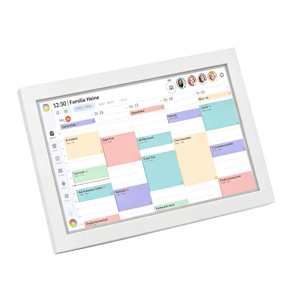 Digitaler Familienkalender 15,6 Zoll Wandkalender FHD Touchscreen App für iOS und Android 40 x 25 cm Kalender To-dos Routinen