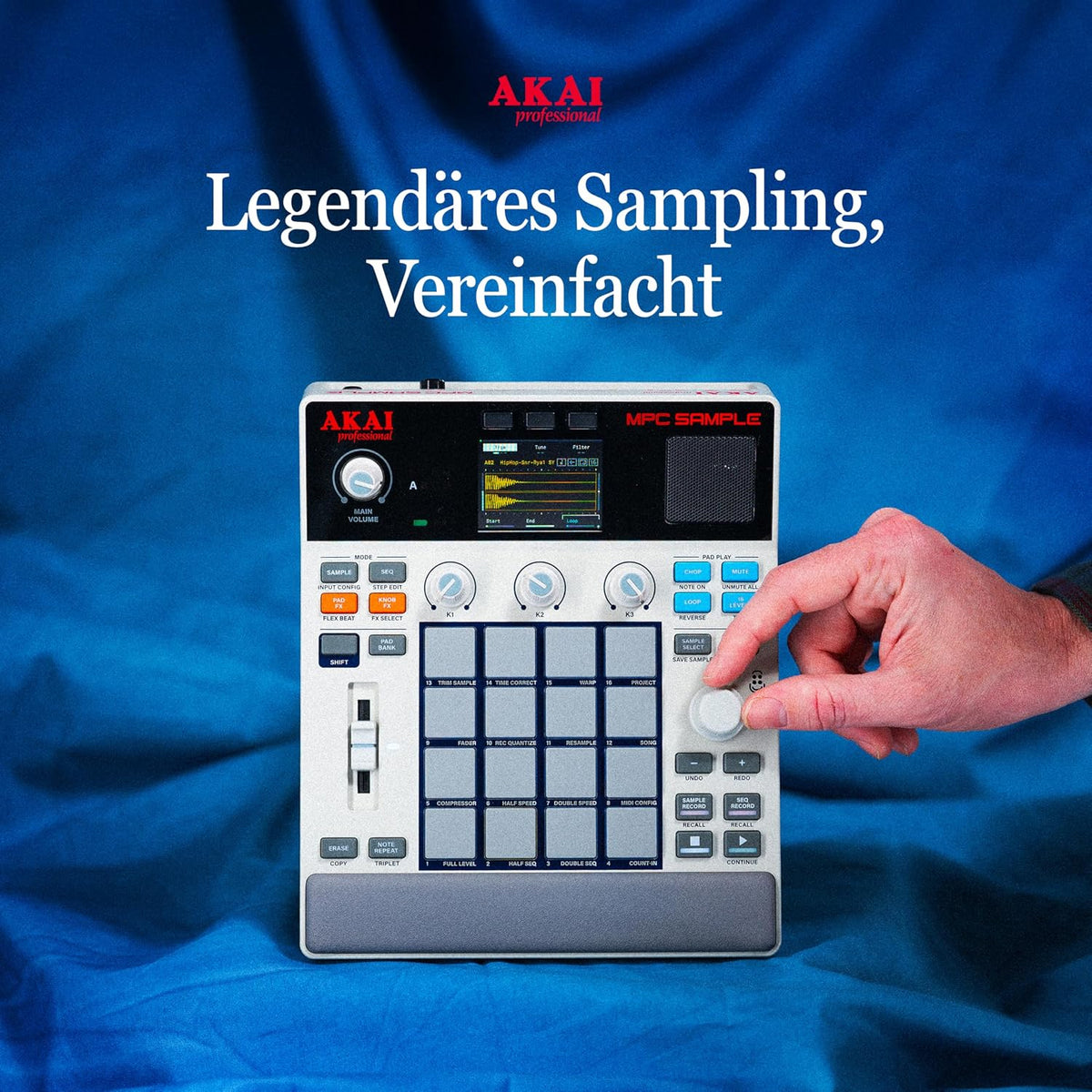 Standalone Sampler Sequenzer und Effektprozessor MPCSAMPLE mit Akku USB-C integriertem Lautsprecher und Mikrofon