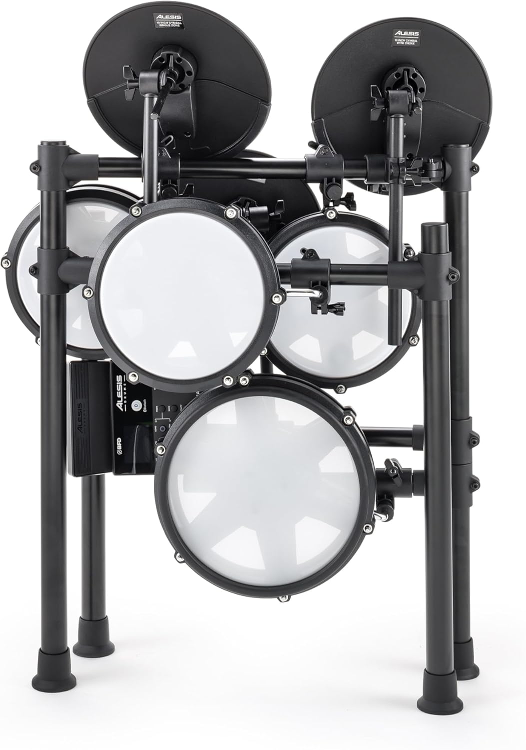 E-Drum Set 8-teilig Nitro Max Kit 10 Zoll Dual-Zone Snare Mesh Pads Bluetooth USB MIDI 440+ Sounds