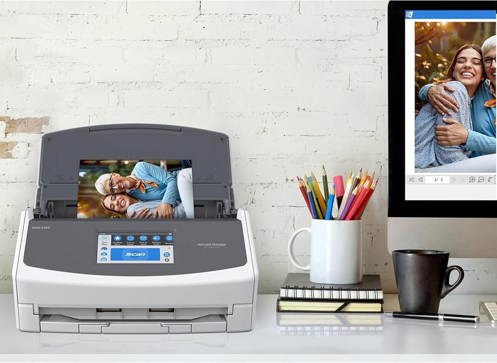 Dokumentenscanner iX1600 A4 Duplex WiFi USB 3.2 40 Seiten 80 Bilder pro Minute ADF 40 Blatt 4,3 Zoll Touchscreen