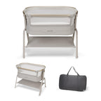 Stubenbett Baby Iora² 5-fach höhenverstellbar mit CloudCore-Matratze 5 cm Easy Slide 2 Rollen Elegance Beige