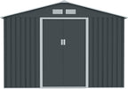 Metall Gerätehaus S200 XXL 277x191x192 cm Gartenhaus Geräteschuppen Satteldach Anthrazit Outdoor