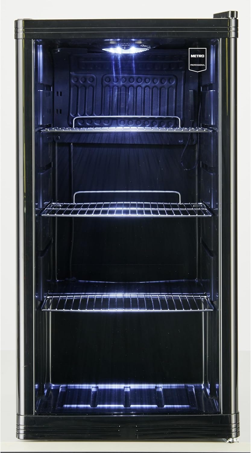 Mini Kühlschrank GPC1088 88L eingebaut Kompakt 3 Glasböden automatische Abtauung LED Innenbeleuchtung