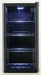 Mini Kühlschrank GPC1088 88L eingebaut Kompakt 3 Glasböden automatische Abtauung LED Innenbeleuchtung