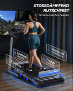 Klappbares Laufband TM015 mit Steigung 12 km/h 3,5 PS LED Display Bluetooth App Steuerung 12 Trainingsprogramme