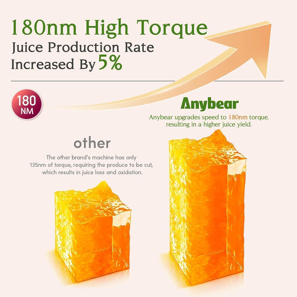 Slow Juicer SJ054C Kaltentsafter 200 W mit 110 mm Einfüllschacht für ganze Früchte und Gemüse BPA-frei