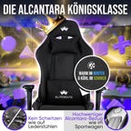 Gamingstuhl aus Stoff mit Fußstütze 4D Armlehnen Memory Foam Kissen und 150 kg Belastbarkeit