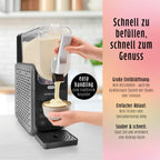 Slushmaschine 2,8 l mit 5 Programmen 180 W Kompressor Kühlfunktion Vorspülmodus für Slushies Milchshakes und Softeis