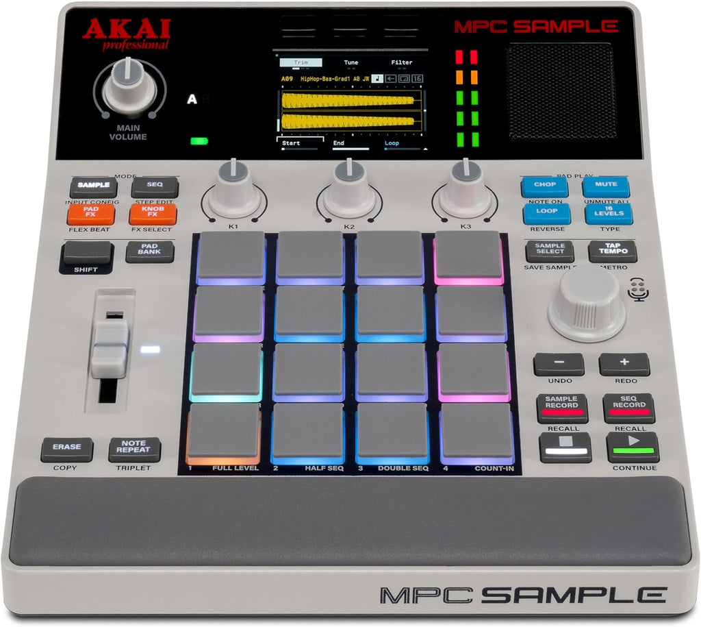 Standalone Sampler Sequenzer und Effektprozessor MPCSAMPLE mit Akku USB-C integriertem Lautsprecher und Mikrofon