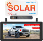 Kabelloses Rückfahrkamera System 7,2 Zoll 1080p HD solarbetrieben IP69K für Auto LKW Wohnmobil und Anhänger