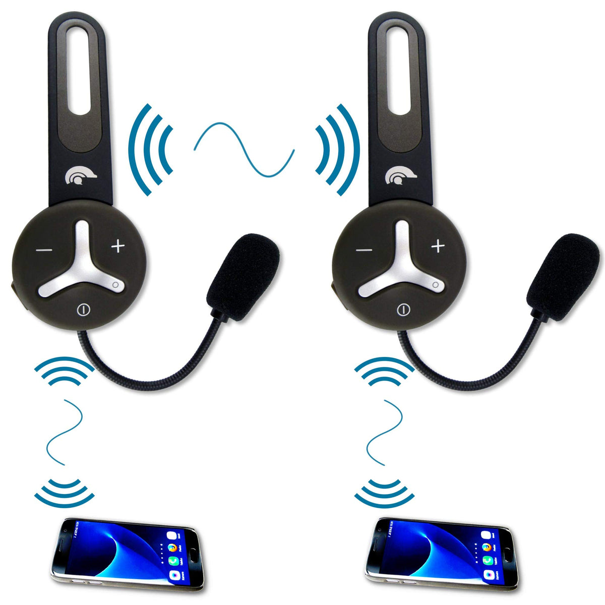 Bluetooth Helm Headset Duo 2er Set Intercom Gegensprechanlage DSP Geräuschunterdrückung 1000 m Freisprechanlage Fahrrad Ski Arbeit