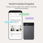 KI Diktiergerät Note Pro Sprachrekorder mit Transkription und Zusammenfassung 64GB Bluetooth 50h Aufnahmezeit