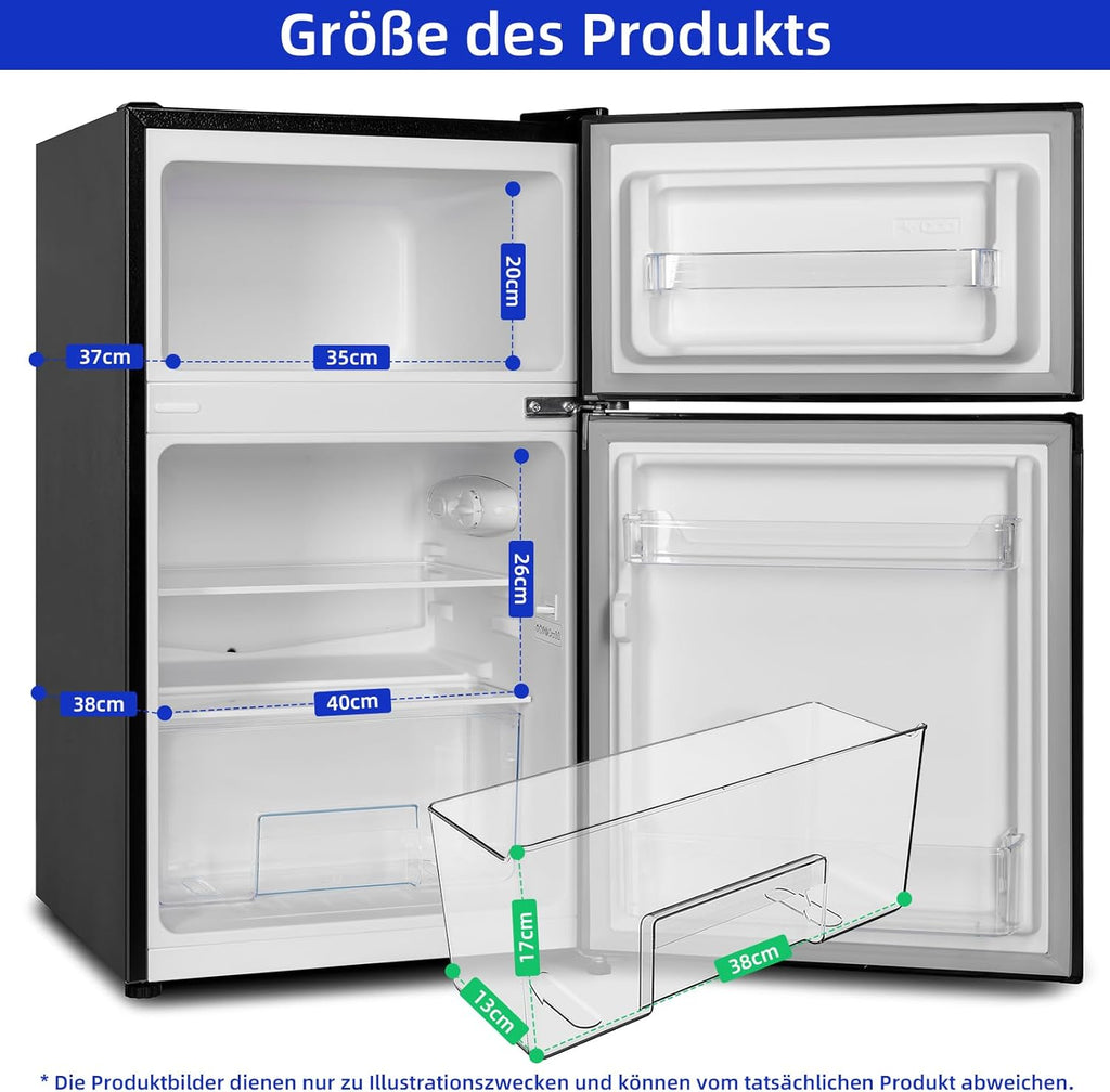 Kühl-Gefrierkombination Gefrierfach oben 86 Liter 85 cm 4 Sterne Gefrierbereich LED Innenbeleuchtung freistehend FTM86L4E