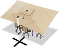Ampelschirm 300x400 cm Alu Doppel Vordach UV50+ wasserabweisend mit Kurbel 360° Rotation