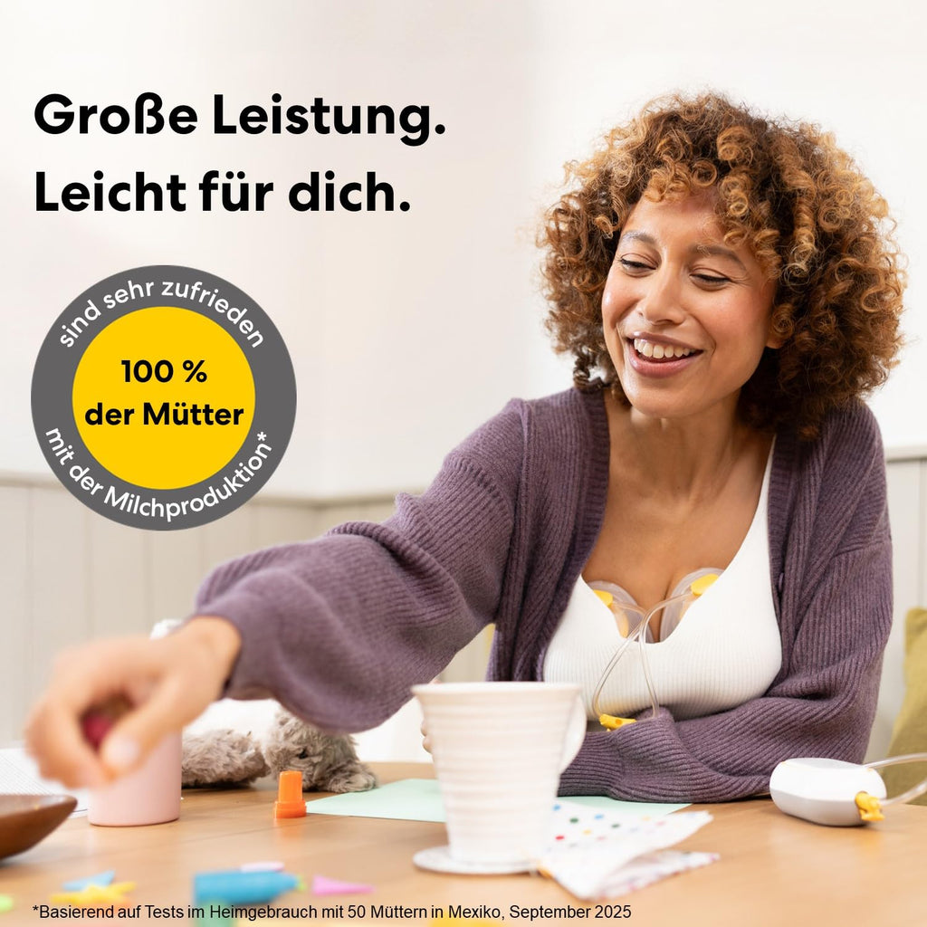 Freestyle Mini Hands-free elektrische Doppelmilchpumpe tragbar mit Auffangschalen wiederaufladbarem Akku und USB-C