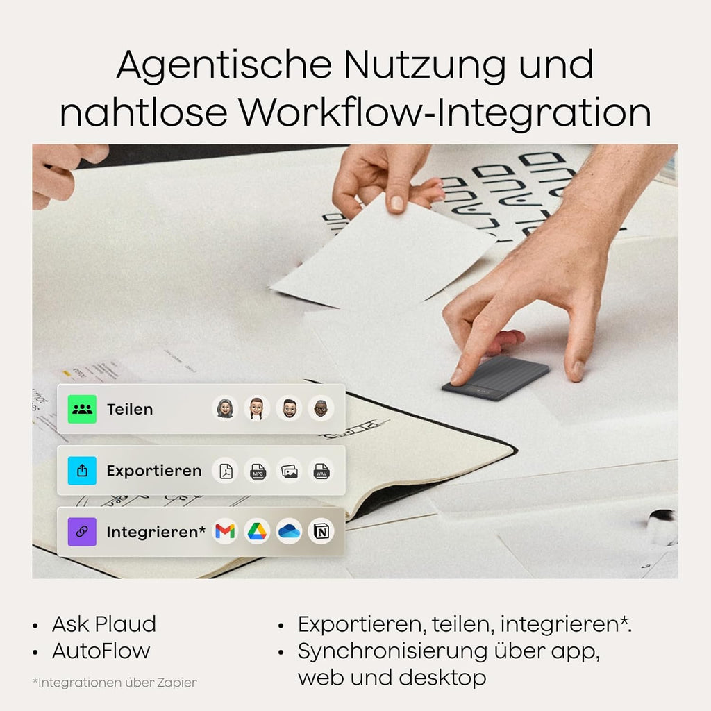 KI Diktiergerät Note Pro Sprachrekorder mit Transkription und Zusammenfassung 64GB Bluetooth 50h Aufnahmezeit