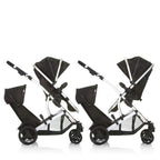 Geschwisterwagen Duett 2 Tandem Kinderwagen mit Babywanne und Sportsitz 2 Sitze bis 15 kg höhenverstellbar inkl Regenschutz