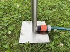 Gartendusche Aussendusche Pooldusche Edelstahl Nickel gebürstet 360° schwenkbarer Duschkopf 2 Strahlarten Antikalkdüsen