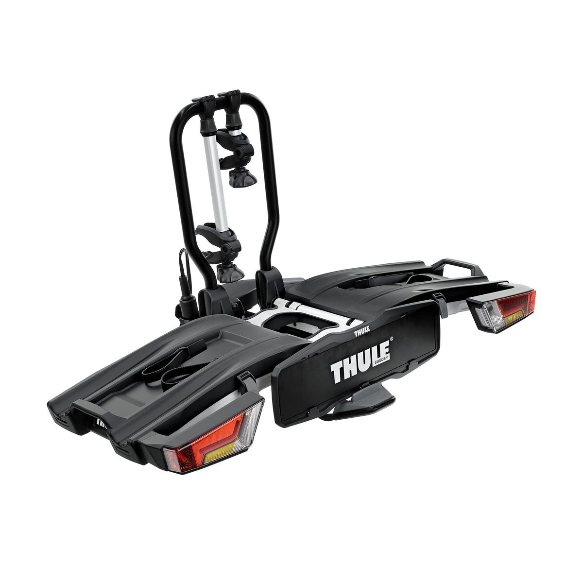 Fahrradträger EasyFold XT für Anhängerkupplung 2 Fahrräder 60 kg faltbar 13-poliger Anschluss 123 x 63 x 68 cm