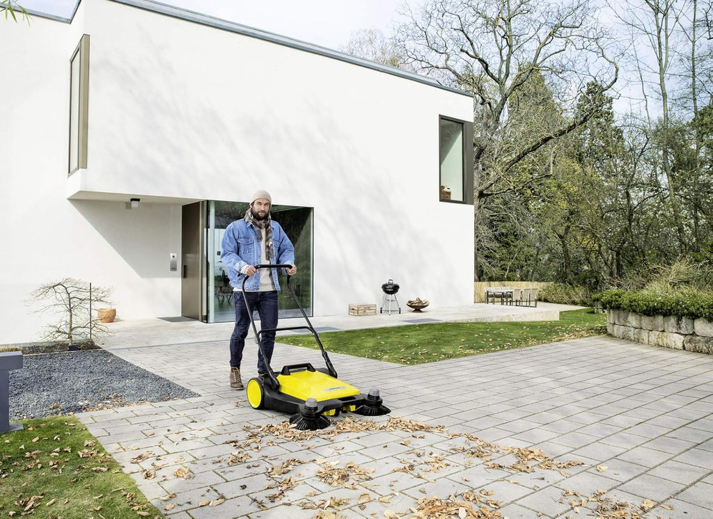 Kehrmaschine S 6 Twin 860 mm Arbeitsbreite 38 l Kehrbehälter 2 Seitenbesen ergonomischer Schubbügel