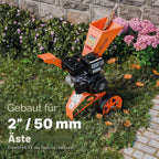 Benzin Gartenhäcksler FM6DD 4-Takt Motor 6 HP für Äste bis 50 mm Direktantrieb mit doppelseitigen Klingen