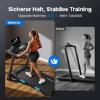 Laufband klappbar mit Steigung MR-T12B2 0–15% Neigung 0.8–12 km/h 136 kg Tragkraft 42×108 cm Lauffläche App Steuerung