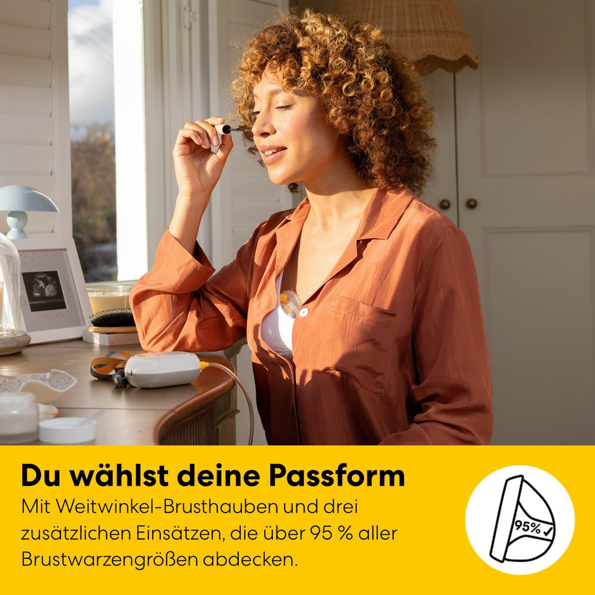 Freestyle Mini Hands-free elektrische Doppelmilchpumpe tragbar mit Auffangschalen wiederaufladbarem Akku und USB-C