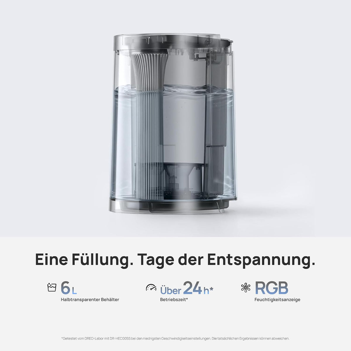 Nebel Turmventilator TurboCool 765S mit Ultraschall WLAN App-Steuerung 6L Tank 90° Oszillation