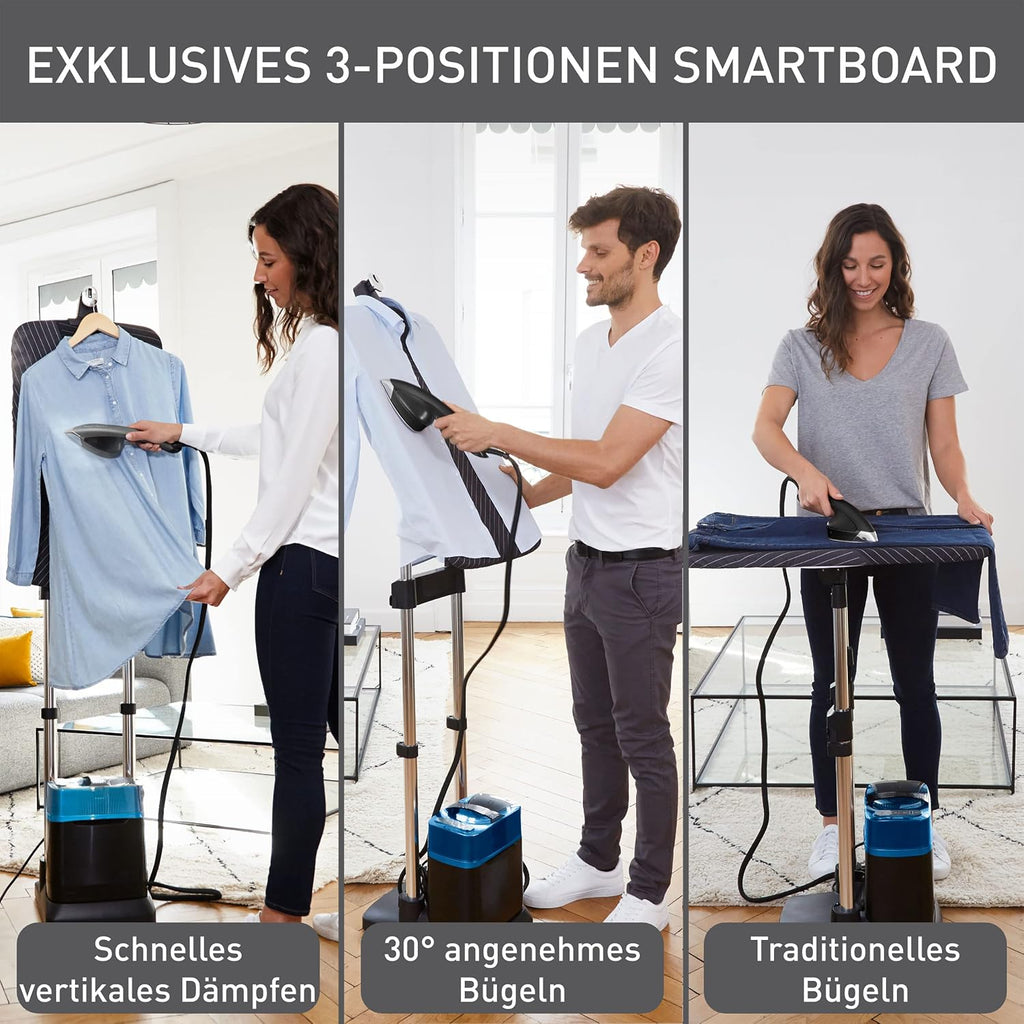 Dampfglätter All-in-One Bügelsystem mit Smart Board QT2022 5,8 bar 200 g/min 40x40x168 cm