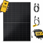 Balkonkraftwerk Solaranlage Komplettset 1000W 800W Wechselrichter 2x500W bifaziale Solarmodule 5m Anschlusskabel ohne Halterung