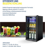 Mini Kühlschrank GPC1088 88L eingebaut Kompakt 3 Glasböden automatische Abtauung LED Innenbeleuchtung