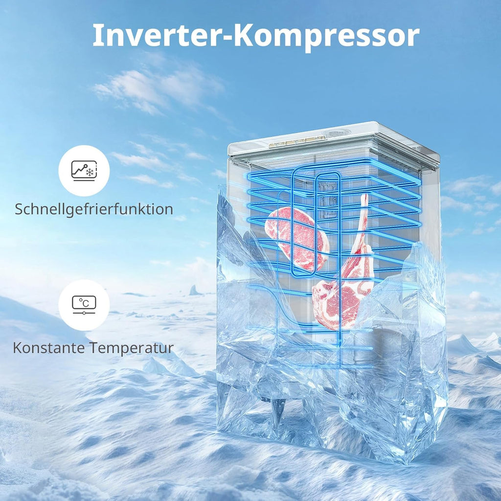 Gefriertruhe RCC202WH2EU 198L Kühl Gefrier 1-10°C -24--12°C 37dB Schnellgefrieren Inverter Weiß