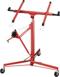 Plattenheber XXL 50790 Trockenbau 68kg Tragkraft 140–350cm Höhe 2,90m Breite 3 Rollen mit Feststellbremse rot